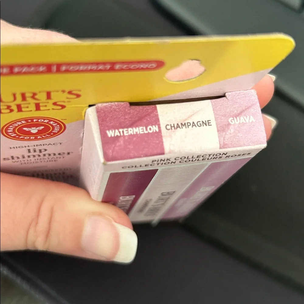 Burt's Bees Lip Shimmer Trio - Watermelon, Champagne, Guava